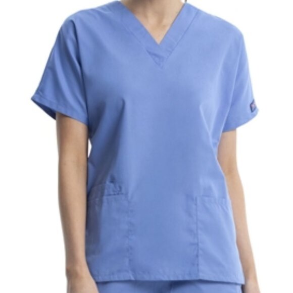 NWT Cherokee Blue Scrub Top, Size L - Picture 1 of 8